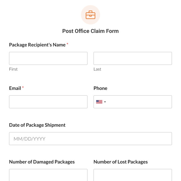Post Office Claim Form Template