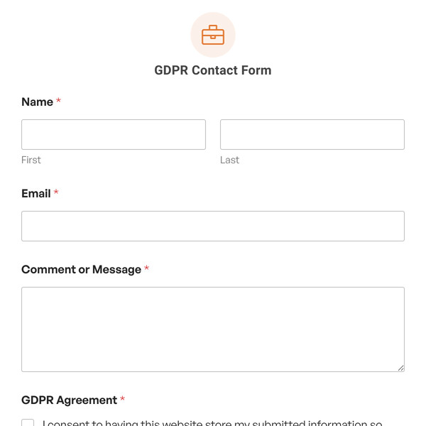 GDPR Contact Form Template
