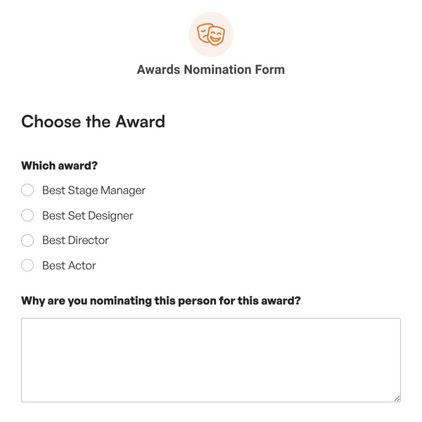 Awards Nomination Form Template