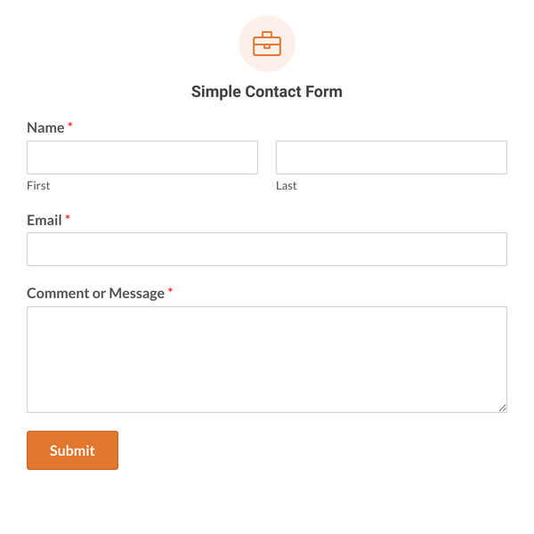 Simple Contact Form Template