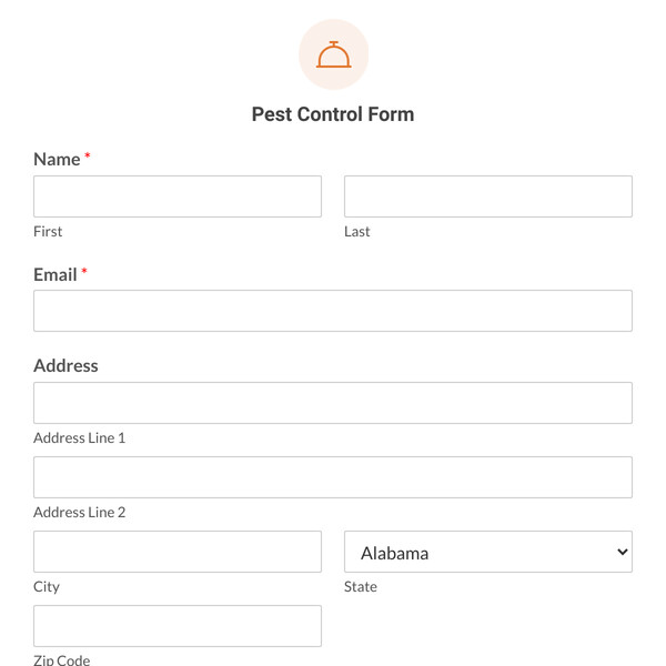 Pest Control Form Template