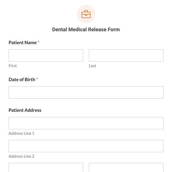 Dental Medical Release Form Template
