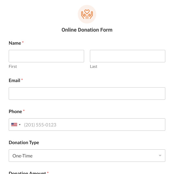Online Donation Form Template