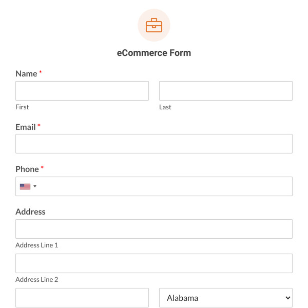 eCommerce Form Template
