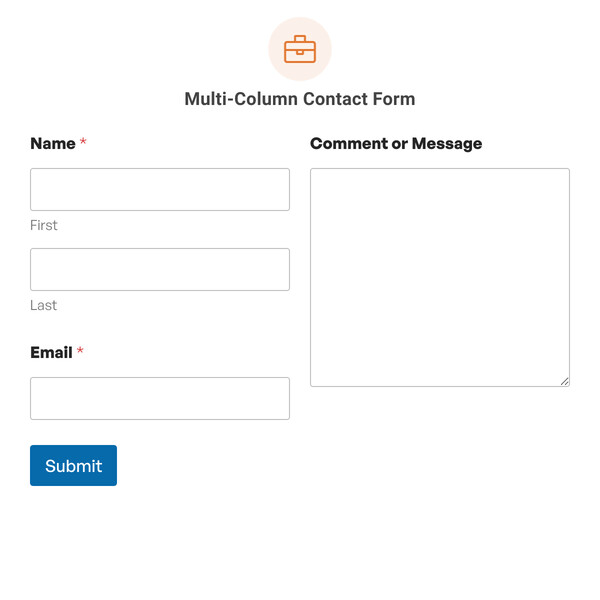 Multi-Column Contact Form Template
