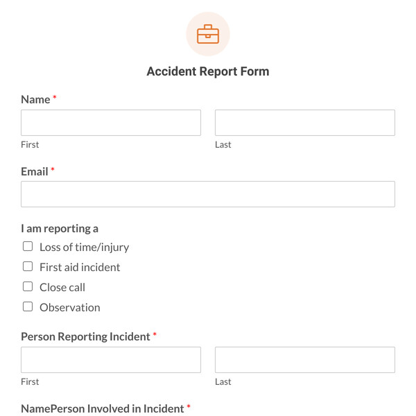 Accident Report Form Template