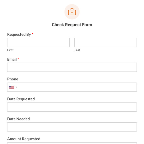 Check Request Form Template