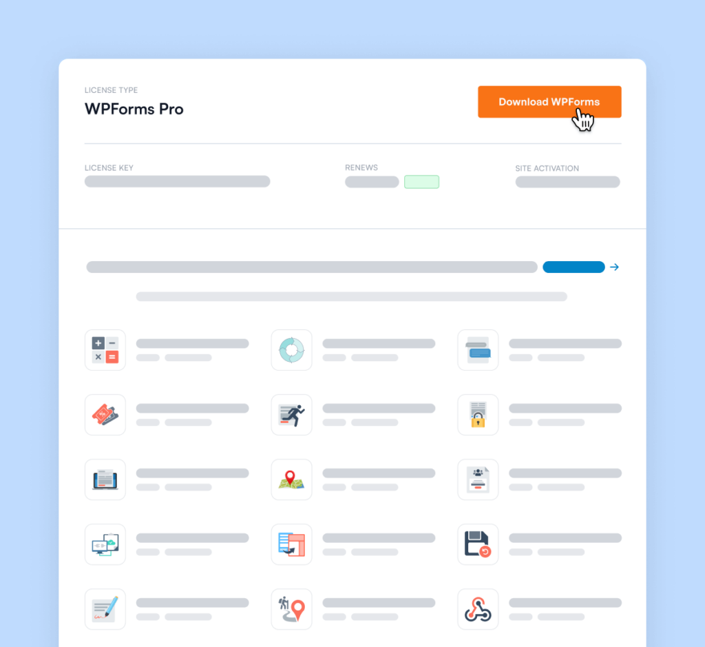 WPForms Pro download page illustration